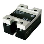Single phase solid state relays with heatsink on DIN rail